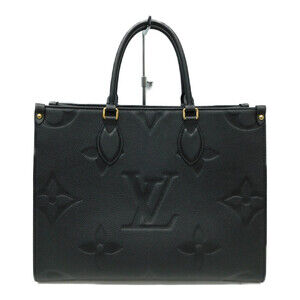 LOUIS VUITTON On the Go Tote Bag Black Noir Monogram Empreinte Leather Embossed